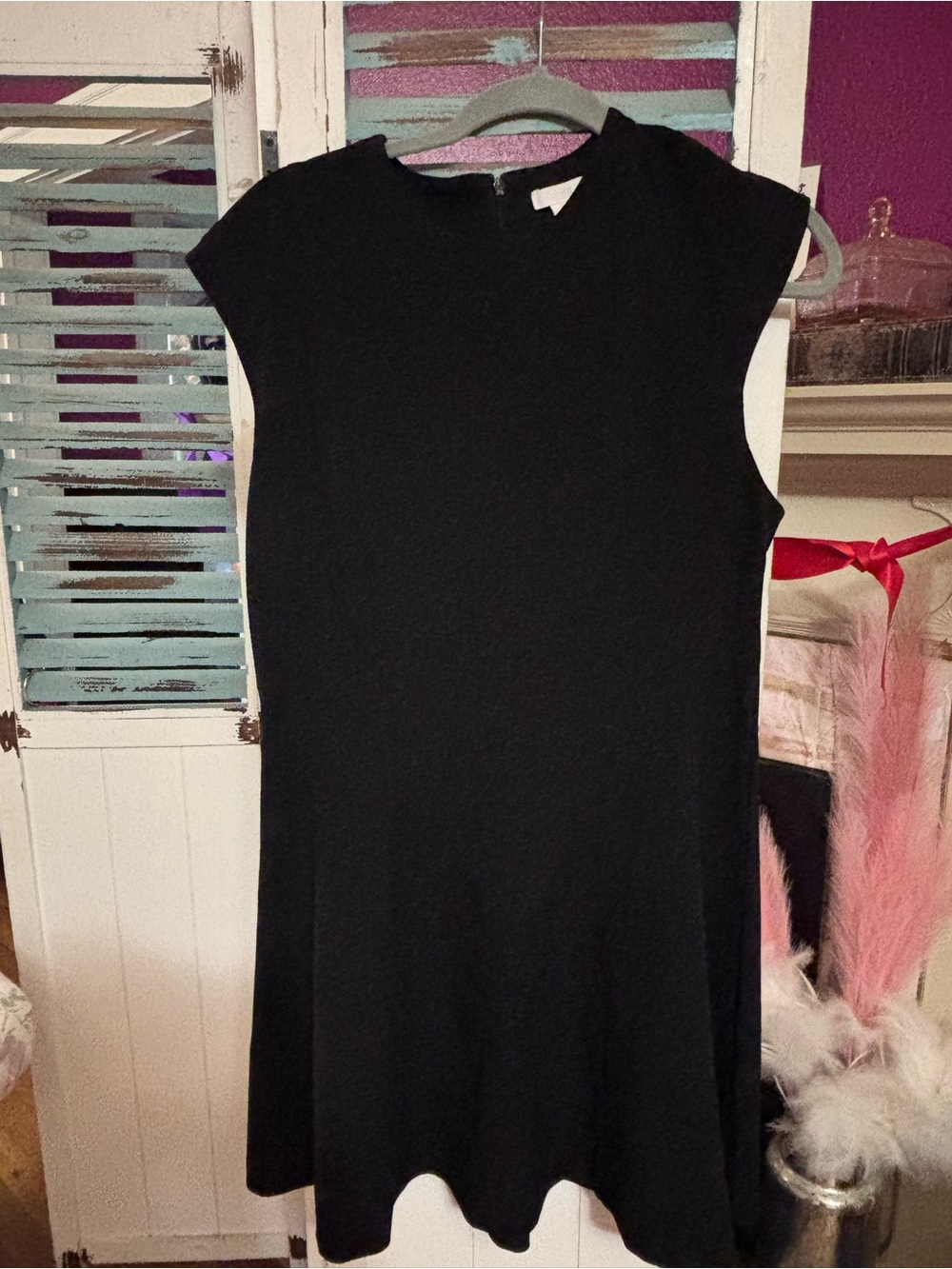 H&M Black Fit and Flare Sleeveless Minimalist Dress Size M